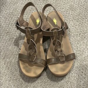 Volatile Wedge Sandal with Braided Strap
